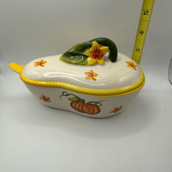 Temp-tations by Tara seasonal 10 oz pear shaped covered dish autumn decor - Picture 7 of 7